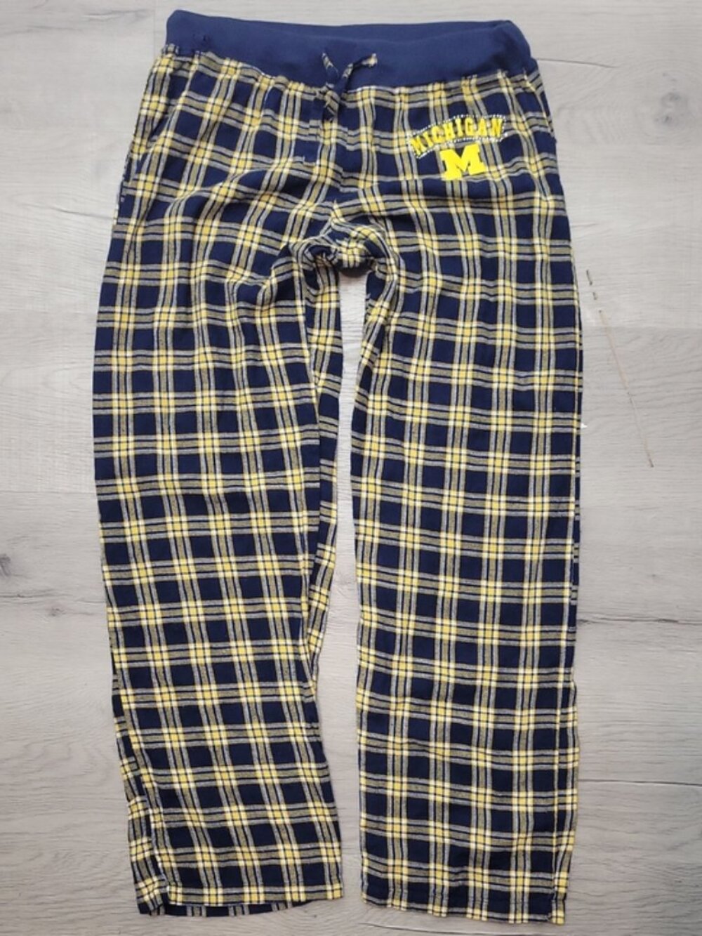 Sideline Apparel All Cotton University Of Michigan blue & yellow flannel pants